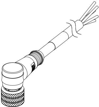Molex-804001P20M100 null Cable Assembly Circular 10m 22AWG M12 Circular 4 Right Angle