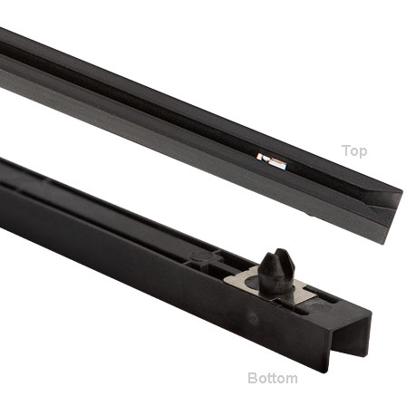 Bivar-UDD-650-C null Conductive, Press-In Card Guide, Grounding Clip, 6.5 in. Length, 0.08 Slot Width, Nylon, 94V-0, Black