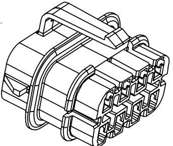 Eaton-32006-B22 Einzeladersteckverbinder, Gehäuse Conn Housing M 6 POS Crimp ST Cable Mount