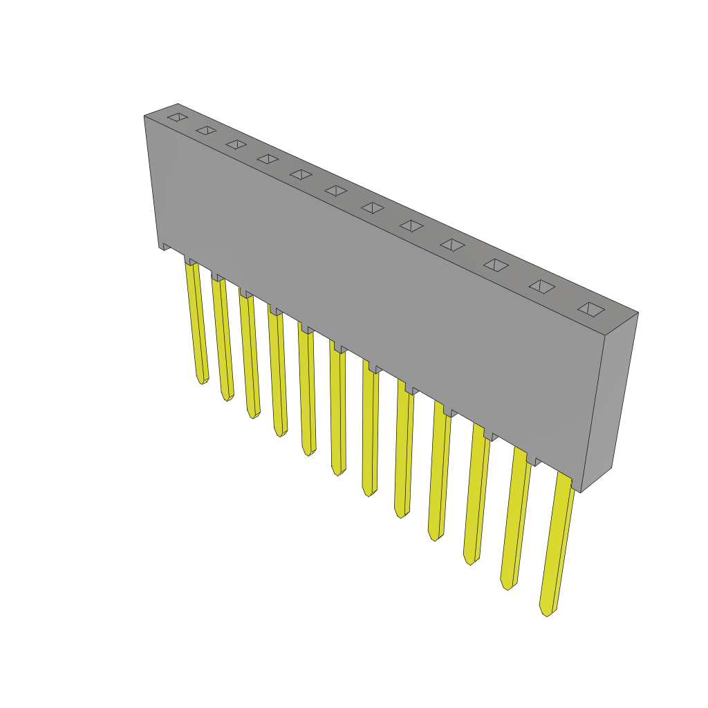 Samtec-SSW-112-03-T-S Steckverbinderleisten und Leiterplattenbuchsen Conn Socket Strip SKT 12 POS 2.54mm Solder ST Top Entry Thru-Hole Bulk