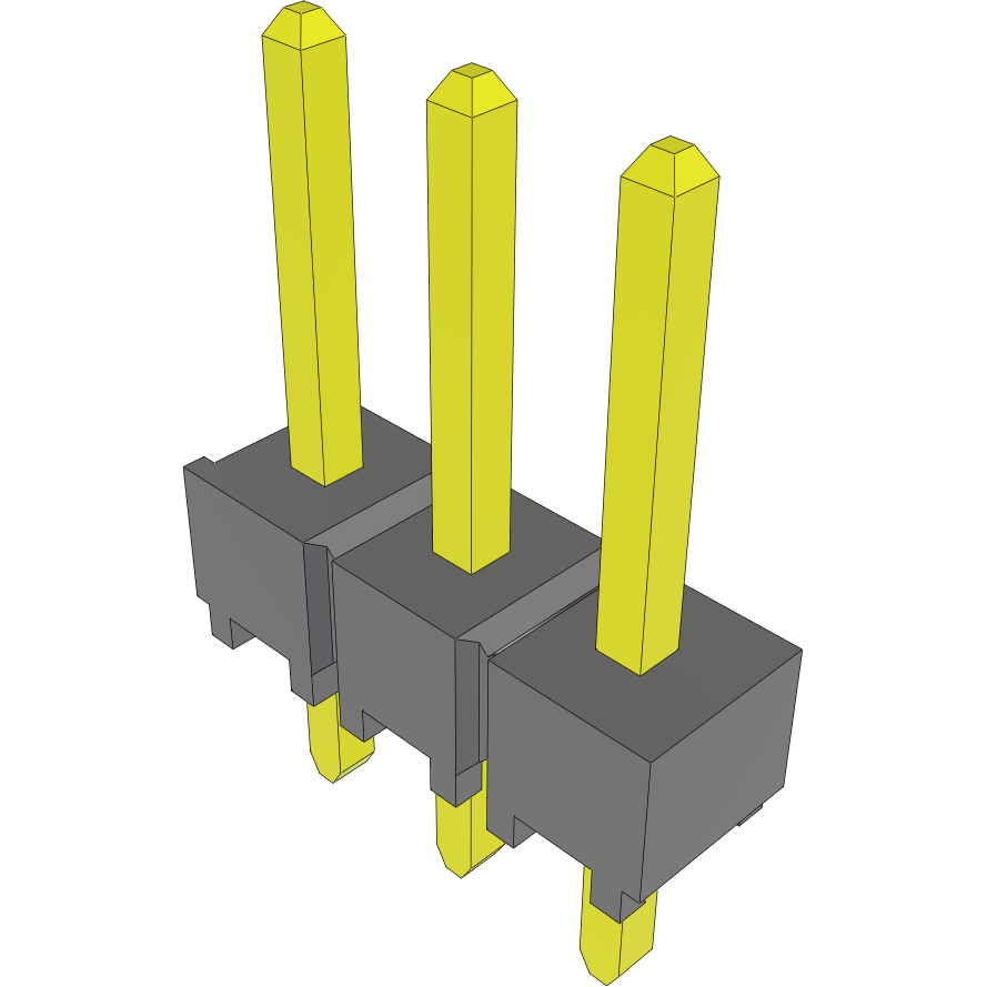 Samtec-TSW-103-07-SS-S Connector Headers and PCB Receptacles Conn Unshrouded Header HDR 3 POS 2.54mm Solder ST Top Entry Thru-Hole Bulk
