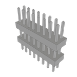 Conn Board Stacker HDR 16 POS 2mm Solder ST Top Entry Thru-Hole Bulk