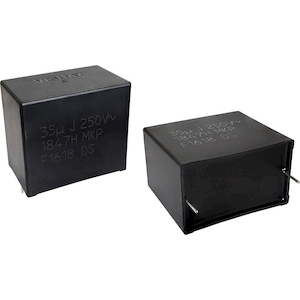 Vishay-MKP1847H55025JK2 Capacitor Film Cap Film 5uF 500V PP 5%( 32 X 21 X 31mm) Radial Plastic Rectangular Can 27.5mm 0.006 Ohm 105°C