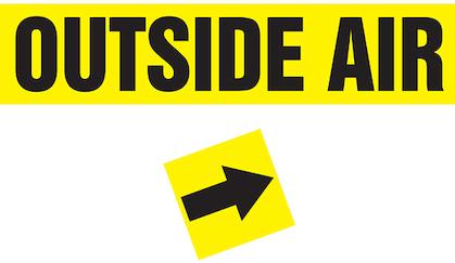 Panduit-PPMA44BYD Beschriftungen Labels Duct Marker Dura-Polyester Vinyl Black/Yellow 304.8x63.5mm