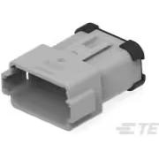 TE Connectivity-DT04-12PA-BE02 Einzeladersteckverbinder, Gehäuse Conn Housing RCP 12 POS Crimp ST Cable Mount Gray Package