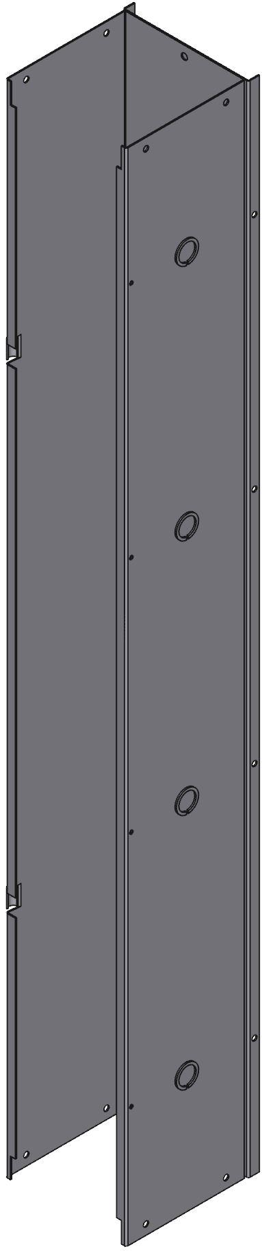 Hammond Manufacturing-CWST648 Condotti fili Wiring Ducts Hinged Cover Square with Cover Steel Gray