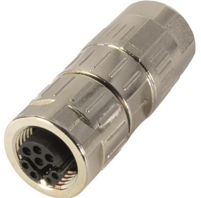 HARTING Technology Group-21038611825 Connector Circular Conn M12 Circular PIN 8 POS Crimp ST Cable Mount 8 Terminal 1 Port