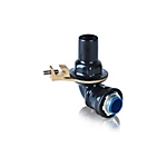 PVC Coated Liquitight Conduit Connector with Grounding Ring, 90 De- gree, Pipe Size 2-1/2 Inch/63 Metric, Minimum .040 Inch (40 mil) PVC Coating on Exterior, Steel Fitting, Dark Gray, for Cable Protection Systems