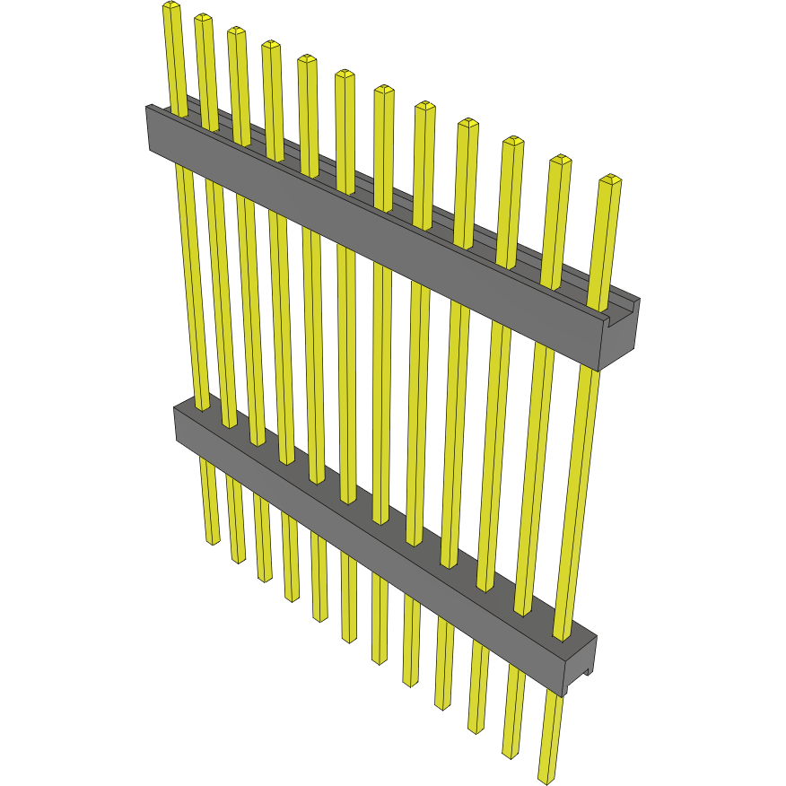 Samtec-EW-12-14-T-S-875 Cabezales del conector y receptáculos PCB Conn Board Stacker HDR 12 POS 2.54mm Solder ST Top Entry Thru-Hole Bulk