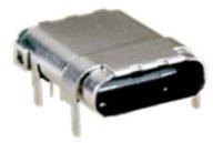 ADAM TECH-USB-C31-S-RA-CS2-BK-T/R Connector USB Universal Serial Bus, Type C, Female, Right Angle, Black Insulator, Tape and Reel