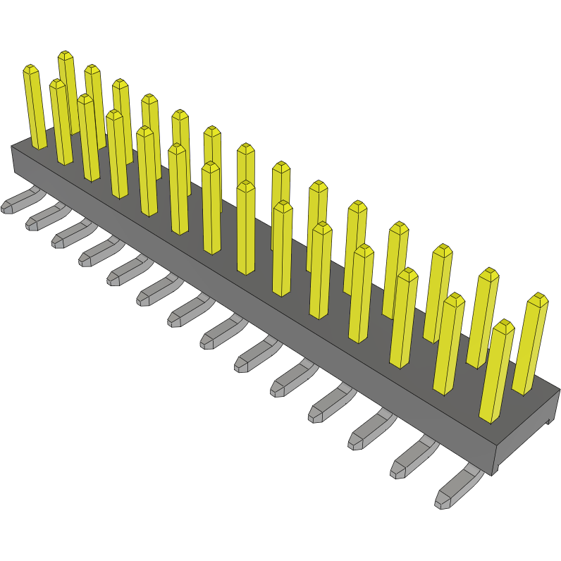 Samtec-TMM-114-06-L-D-SM Steckverbinderleisten und Leiterplattenbuchsen Conn Unshrouded Header HDR 28 POS 2mm Solder ST Top Entry SMD Tube
