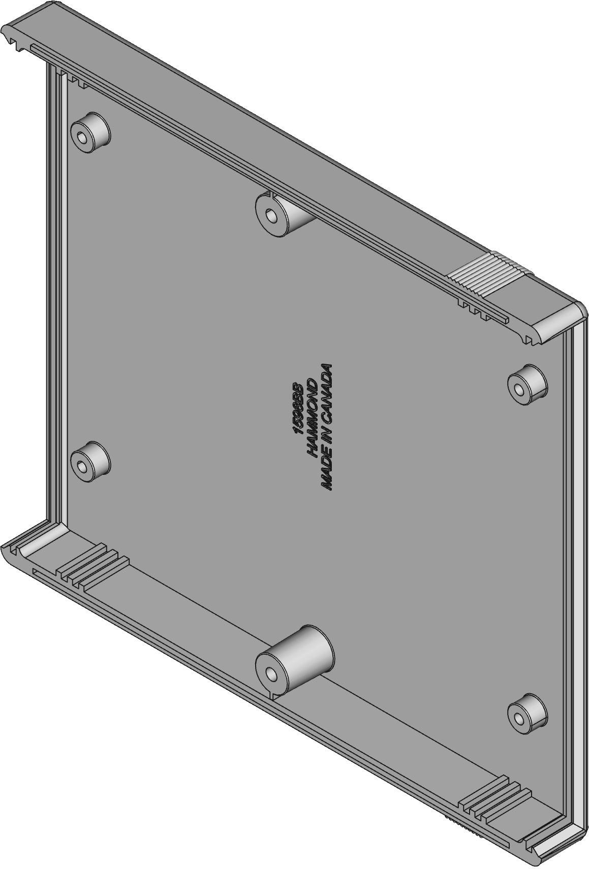 Hammond Manufacturing-1598RBBBK Kästen, Gehäuse und Gestelle Black Acrylonitrile Butadiene Styrene Instrument Enclosure