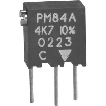 Vishay-T6XB223KT20  Res Cermet Trimmer 22K Ohm 10% 0.25W(1/4W) 14(Elec)/15(Mech)Turns 1.8mm (7.6 X 4.6 X 6.9mm) Pin Thru-Hole Tube