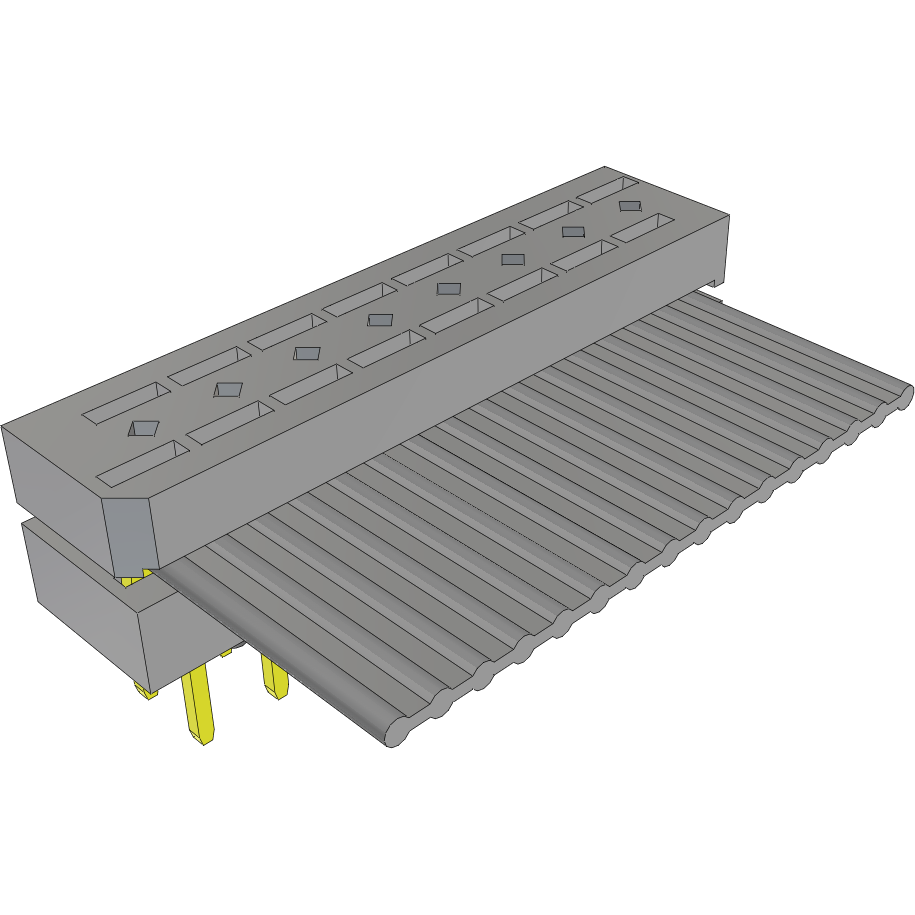 Samtec-IDMD-08-S-07.25-G-RW Montaje de cables de cinta/plano Cable Assembly 0.184m 28AWG 1.27mm 16 POS IDC Connector M Clamshell