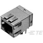 TE Connectivity-5406300-2 Connettore telefono e telecomunicazione Conn RJ-45 F 8 POS 1.27mm Solder RA Thru-Hole 8 Terminal 1 Port Cat 5 Box/Tray