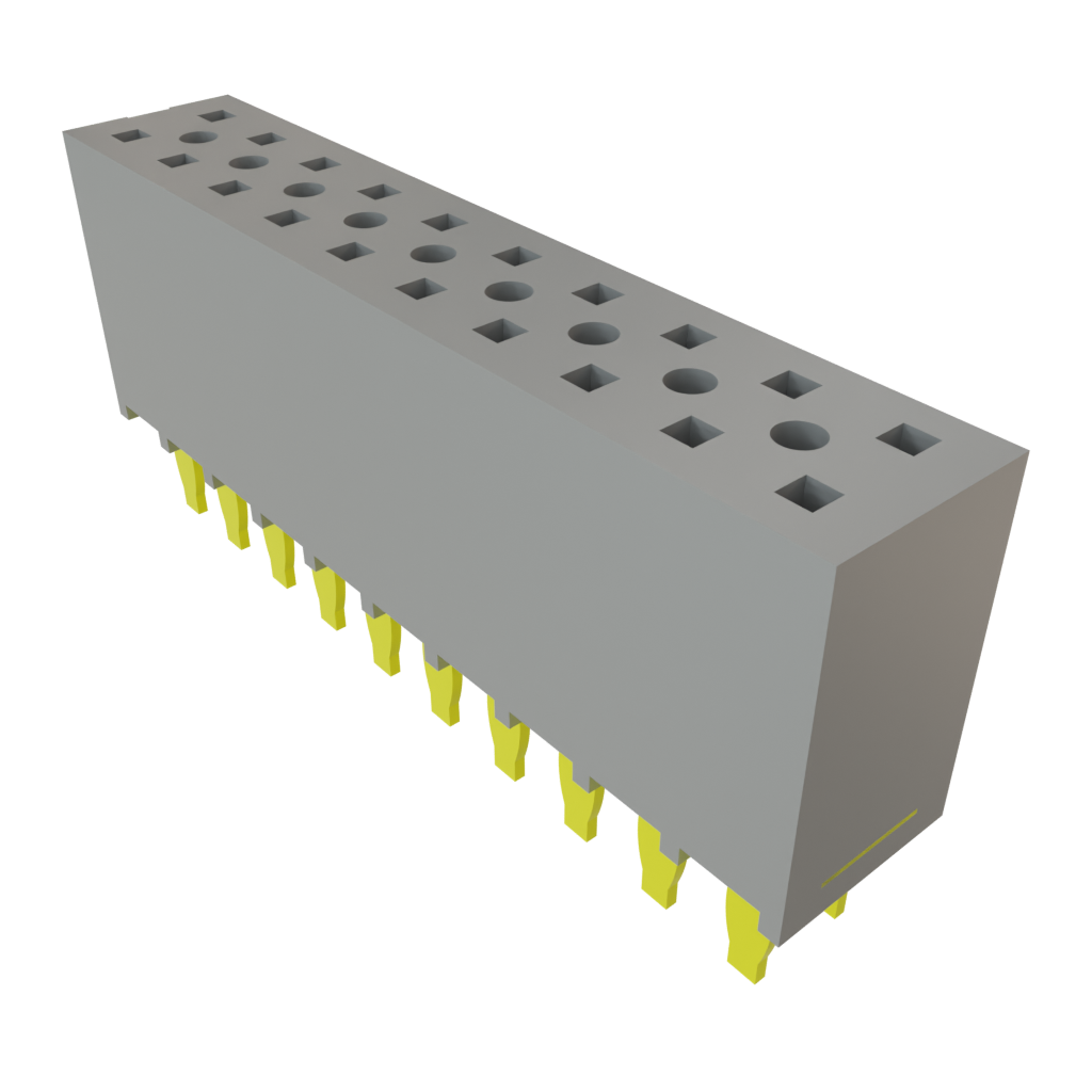 Samtec-PHT-110-01-L-D Embases de raccordement et réceptacles PCB Conn Unshrouded Header HDR 20 POS 2.54mm Press Fit ST Top Entry Thru-Hole Tube
