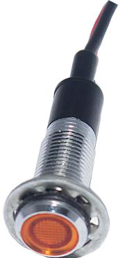 Mallory Sonalert Products-FL1M-8FW-1-Y24V Panel Mount Indicators LED Panel Mount Indicator Uni-Color Yellow 1500mcd 2-Pin Bulk