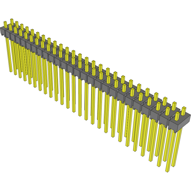 Samtec-MTSW-126-09-G-D-081 Connector Headers and PCB Receptacles Conn Unshrouded Header HDR 52 POS 2.54mm Solder ST Thru-Hole Bulk