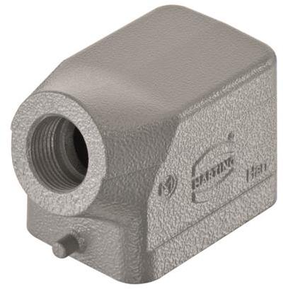 HARTING Technology Group-19300061540 Backshells Hood 90° 6B Shell Size Powder Die Cast Aluminum Single Lock Han®