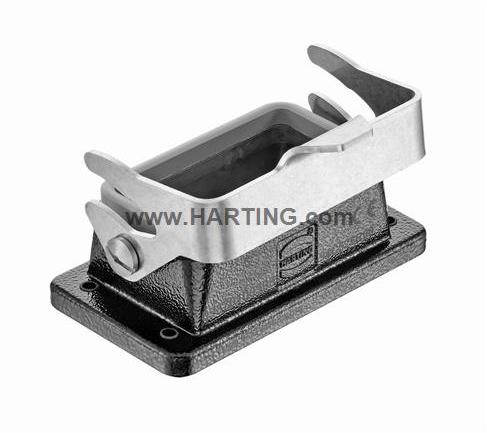 HARTING-09370100398 Adaptateurs pour manchons thermorétractables Hood 180° 10 Shell Size Powder Aluminum Die Cast