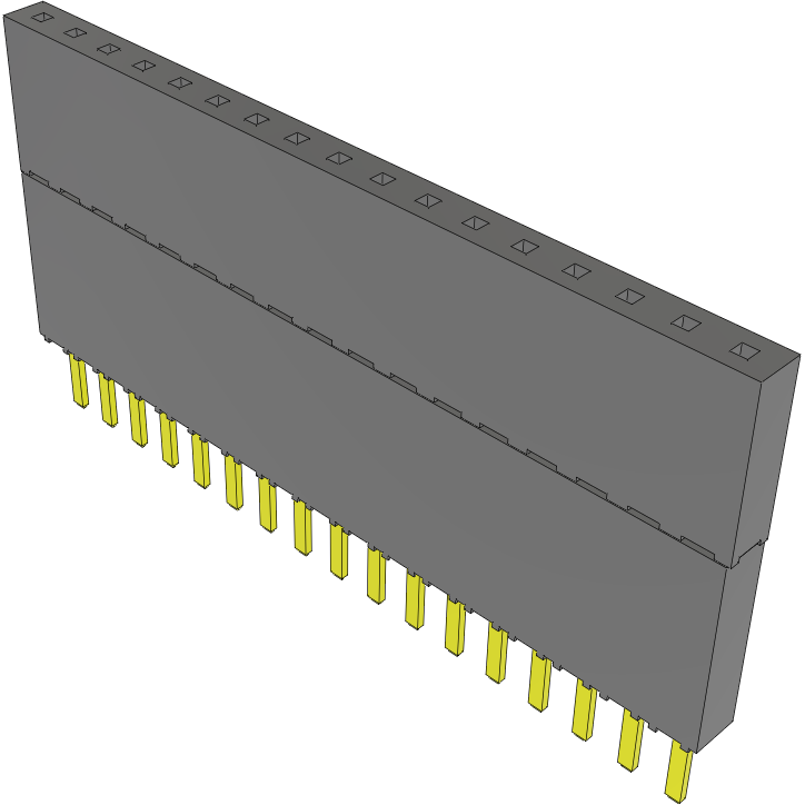 Samtec-ESW-117-44-G-S Piastre connettori e prese PCB Conn Elevated Socket SKT 17 POS 2.54mm Solder ST Top Entry Thru-Hole Tube
