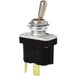 Switch Toggle OFF ON SPST Round Lever Quick Conn 20A 277VAC 250VDC Panel Mount with Threads