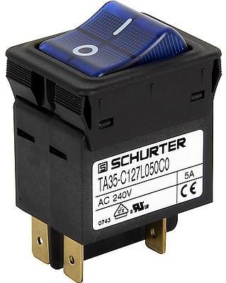 SCHURTER-4435.0041 断路器 Circuit Breaker Thermal 2Pole 15A 240VAC 60VDC Box