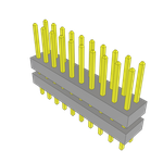 Conn Board Stacker HDR 20 POS 2mm Solder ST Top Entry Thru-Hole Bulk