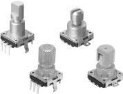 Panasonic-EVE-YBCAJ008B Codificador mecánico Mechanical Encoder Rotary Incremental Knurl 0.014N.m Straight Quadrature Digital Square Wave 8PPR Through Hole PC Pin