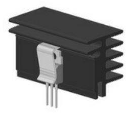 Fischer Elektronik-SK 573 50 SA Kühlkörper Heat Sink Passive Extruded Screw Mount Aluminum 7.2°C/W Black Anodized