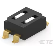 TE Connectivity-1825006-3 Switch DIP Switch DIP OFF ON SPST 2 Recessed Slide 0.025A 24VDC Gull Wing 1000Cycles 2.54mm SMD Tube