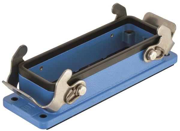 HARTING Technology Group-09365241301 Connector Accessories Connector Accessories Bulkhead Mounted Housing Straight Zinc Die Cast Blue Han®