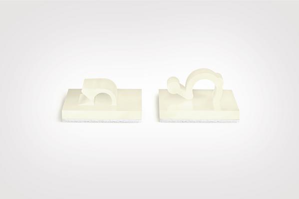 HellermannTyton-151-13018 null Cable Management, Adhesive Clip Polyamide 6/6 Natural Adhesive 3mm Bag