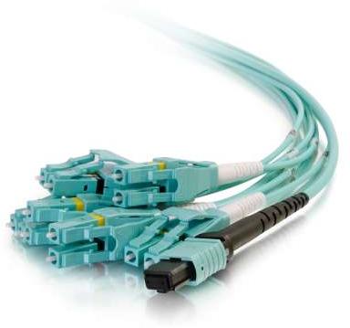 Legrand-31328 Cable Assembly Fiber Optic 1m MTP Compatible MPO to 6 Duplex Fiber Breakout Cable OM4 riser rated (OFNR)