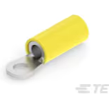 TE Connectivity-2-320634-1 Steckverbinderanschlüsse PIDG Ring Tongue Terminal 10-12AWG Copper Yellow 24.2mm Tin T/R