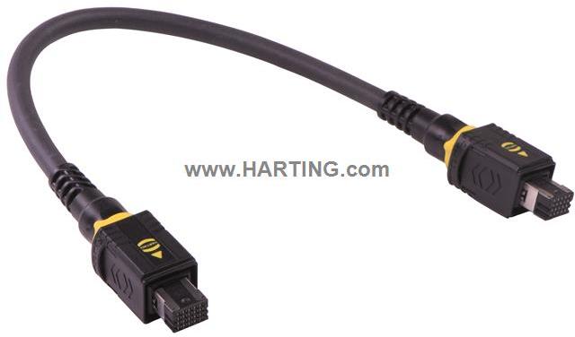 HARTING-09483535848015 Assemblage de câble autre Cable Assembly Round Copper Cable 1.5m 26AWG Interface Connector to Interface Connector 20 to 20 POS M-M