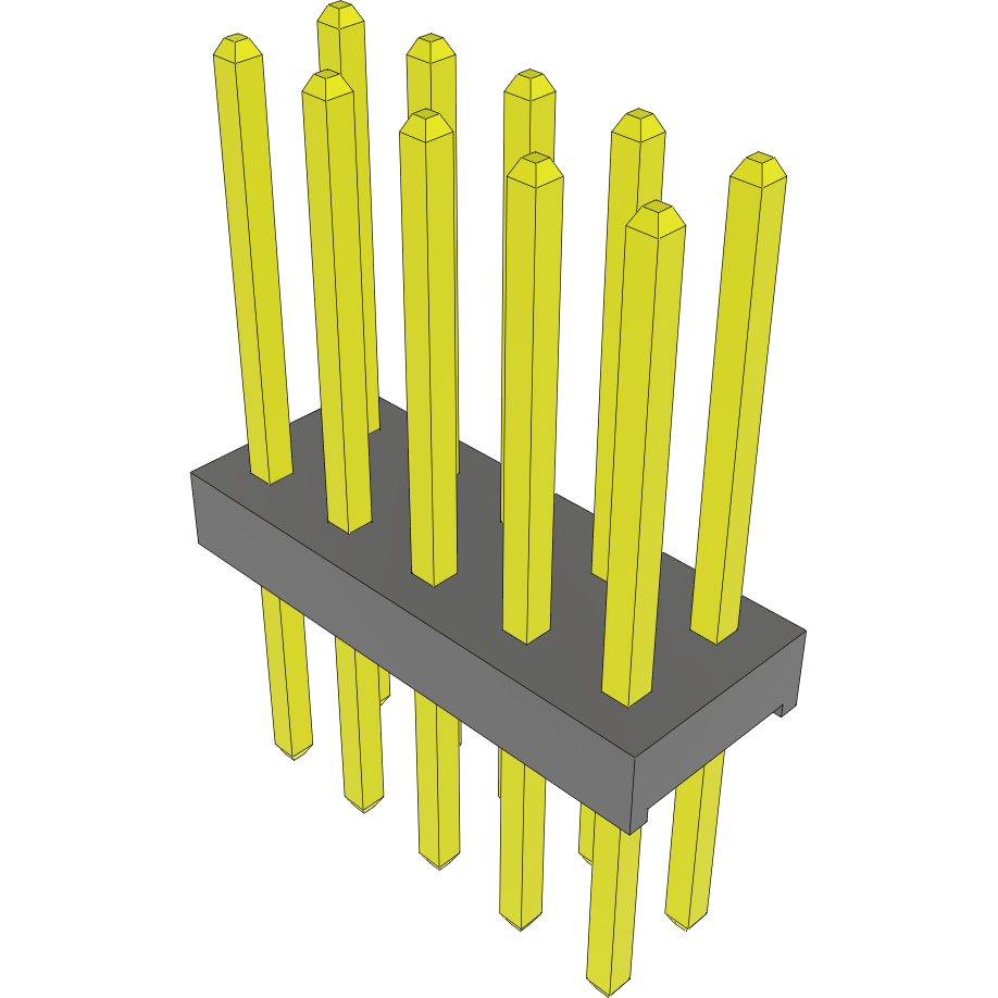 Samtec-MTMM-105-10-S-D-300 Steckverbinderleisten und Leiterplattenbuchsen Conn Unshrouded Header HDR 10 POS 2mm Solder ST Top Entry Thru-Hole Bulk