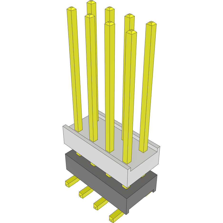 Samtec-HW-04-11-G-D-315-SM Steckverbinderleisten und Leiterplattenbuchsen Conn Board Stacker HDR 8 POS 2.54mm Solder ST Top Entry SMD Layer