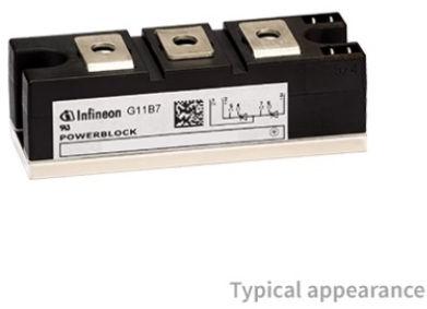 Infineon Technologies AG-TD162N12KOFHPSA1 SCR Modules SCR Module Diode 1200V 260A(RMS) 5200A 5-Pin PB34-1 Tray